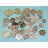 A quantity of British and World coinage, including a small collection of pre-1947 silver.