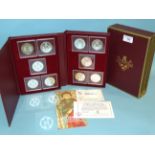 A Royal Mint 1980 Cayman Islands 'Silver Kings' Collection, comprising ten silver twenty-five-dollar