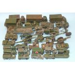 A collection of thirty-three military vehicles by Dinky, Lesney, Budgie, etc, (play-worn).