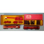 Hornby Dublo, 4620 Breakdown Crane, 2475 TPO Line-side Apparatus (2-rail), both boxed, with two