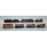 Seven unboxed OO gauge locomotives: Kernow (x2), Hornby (x4) and one by Bachmann, (7).