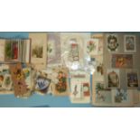 Approximately 250 Victorian and later greetings cards, loose and approximately 80 Victorian