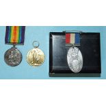 A WWI St John Ambulance Brigade pair awarded to 87 Sjt W E Norton St J A Bde, India, British War and
