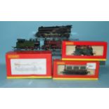 Hornby OO gauge, R2165A BR 0-6-0 Terrier locomotive RN 32670, R446 GW6 four-wheel coach, R6630 "