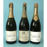 Marchand Freres Vintage 1959 Reims Champagne, two bottles, foil damaged, Duc de Roucher Champagne,