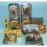 A quantity of boxed Lord of the Rings hand-painted lead figures, with accompanying magazines by