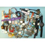 Approximately fifty watches, (mainly a/f), costume jewellery, etc.