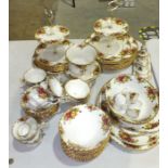 A collection of Royal Albert Old Country Roses dinner and tea ware, approximately seventy-five piece