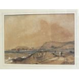 Philip Mitchell, 'Drakes Island, Plymouth Sound', a signed watercolour, 18.5 x 27cm.