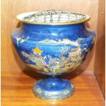 A Wiltshaw & Robinson Carlton Ware rose bowl with chinoiserie decoration of ladies before pagodas
