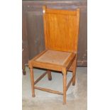 A V C Bond & Sons Patent Combined Bedroom Chair and Trouser Press, the "Vee Cee Bee" with caned