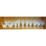 A collection of twenty Waterford Crystal 'Colleen' sherry glasses, five liqueur glasses and four