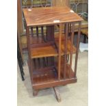 A small mahogany revolving bookcase, 75cm high, 38cm wide.