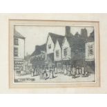 After Frederick Landseer Griggs (1876-1938), 'The Market Place', etching, etched signature on image,
