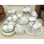 Thirty-nine pieces of Royal Albert black and gilt decorated tea ware, eighteen pieces of Royal