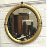 A 19th century giltwood frame circular mirror, 54cm diameter.