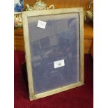 An Italian silver rectangular photo frame with engine-turned decoration stamped .925 Made in