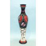 A modern Moorcroft pottery vase of tapering bulbous form, tubeline-decorated in the 'Tribute to
