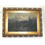 S L Booth RCA, 'On The ....... Pass, Mountainous Landscape', signed oil on canvas dated 1904, titled