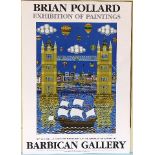 After Brian Pollard, a limited-edition poster for the 'Exhibition of Paintings at The Barbican