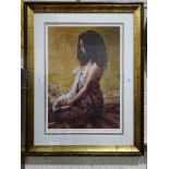 After Fletcher Sibthorp, 'White Linen', a giclée limited-edition print, 68 x 48cm, signed and