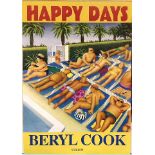 After Beryl Cook (1926-2008), 'Happy Days', an unframed poster, 59.5 x 42cm, issued by her publisher