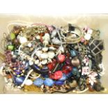 A quantity of costume jewellery.