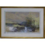 Frederick John Widgery (1861-1942) MOORLAND STREAM FLOWING THROUGH WOODLAND Signed watercolour, 41.5