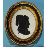 John Miers (1758-1821), a late-18th century silhouette painted on plaster of an unknown woman, 85