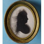 John Miers (1758-1821), a late-18th century silhouette painted on plaster of an unknown woman, 90