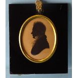William Alport, (fl.1830), an early-19th century painted silhouette on card of Edward Strangwayes of