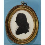 J Thomason (fl. c1786-c1800) (attrib.), a late-18th century silhouette painted on plaster of James