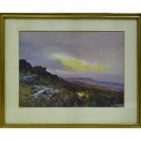 Frederick John Widgery (1861-1942) SLOPES OF CAWSAND BEACON Signed gouache, dated 1904, titled