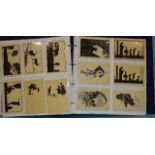 A collection of  silhouette postcards, including 'Varsity Sketches', Manni Grosze, etc.