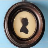 John Field (1772-1848), Studio of William Miers, an early-19th century painted silhouette on plaster