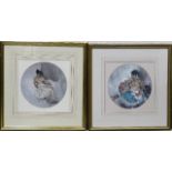 After Sir William Russell-Flint (1880-1969), a collection of six limited-edition circular coloured