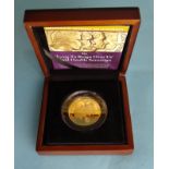 A Tristan da Cunha gold double-sovereign, 2016 'Long To Reign Over Us' proof FDC, cased as issued,