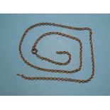 A 9ct gold belcher-link neck chain (a/f), 44cm, 4.2g.