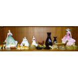 Two Royal Doulton figurines, 'Alice' HN4787, 758/1000, and 'Especially For You' HN4750, two Coalport