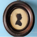 John Field (1772-1848), Studio of William Miers, an early-19th century painted silhouette on plaster