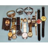 Eighteen various wrist watches, (unboxed).