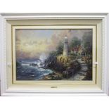 After Thomas Kinkade, 'The Light of Peace', a limited-edition off-set lithograph, 194/335, 60 x