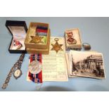 A 1939-45 War medal, The Atlantic Star medal, the 1939-45 Star medal awarded to William Kenneth