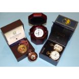 Stauer, a gent's rectangular moon-phase pocket watch, boxed, a Stauer Automatic chronograph pocket