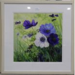 Judi Trevorrow (modern), 'Irises and Daisies I', a signed watercolour, 70 x 52cm and two others, '