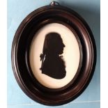 Studio of John Miers (1758-1821), a late-18th century silhouette painted on plaster of John
