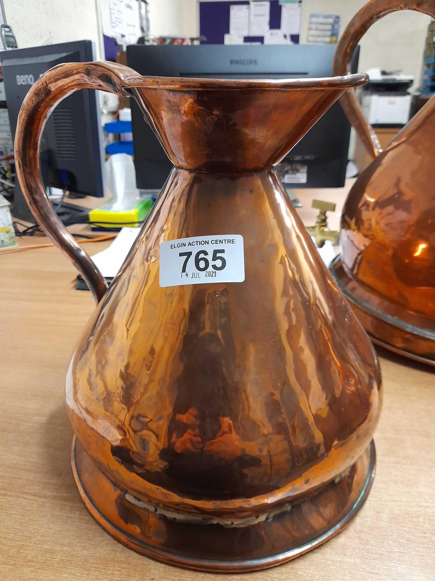 2 GALLON COPPER WHISKY MEASURING JUG