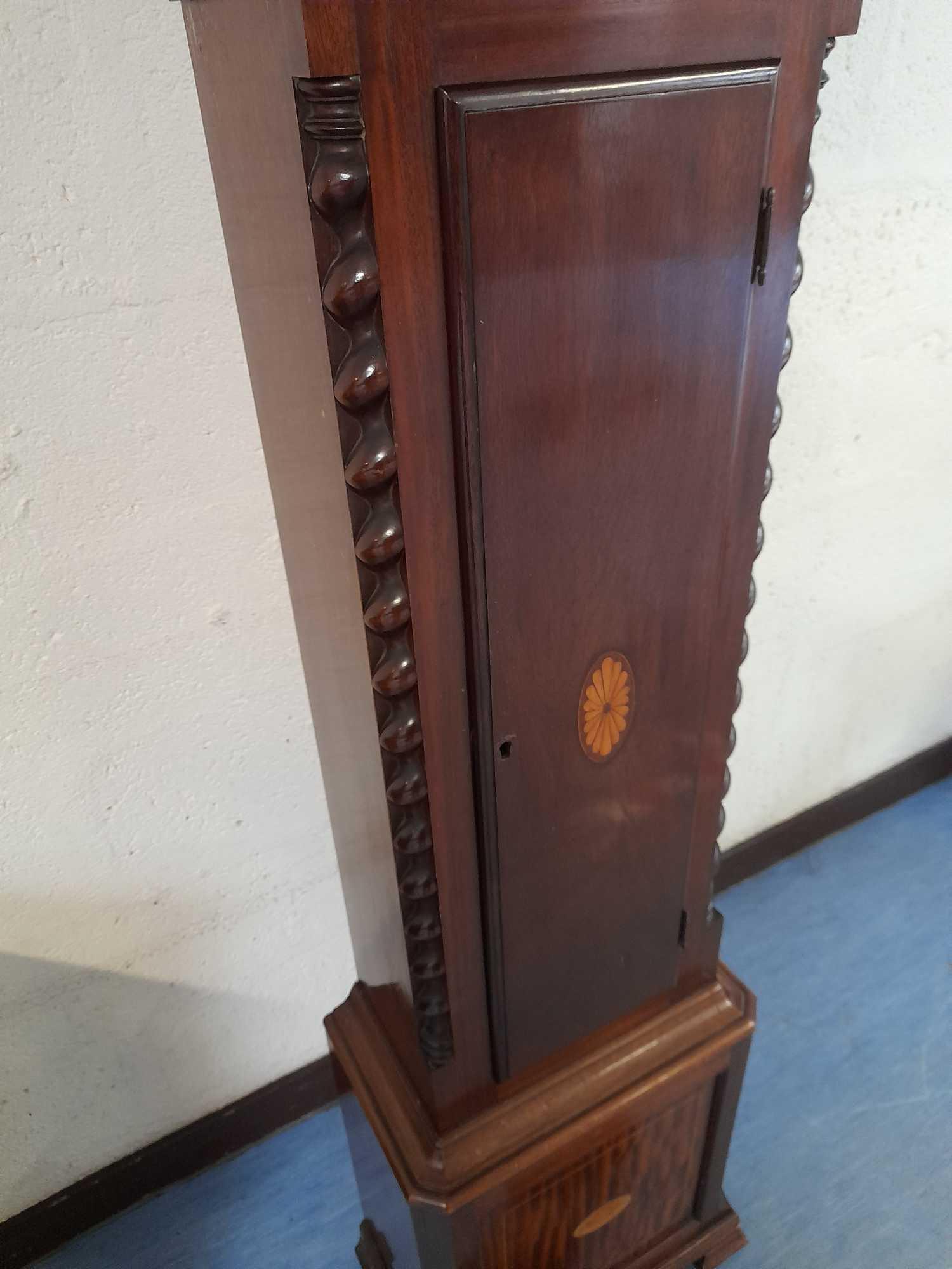 INLAID LONG CASED CLOCK - Image 12 of 15