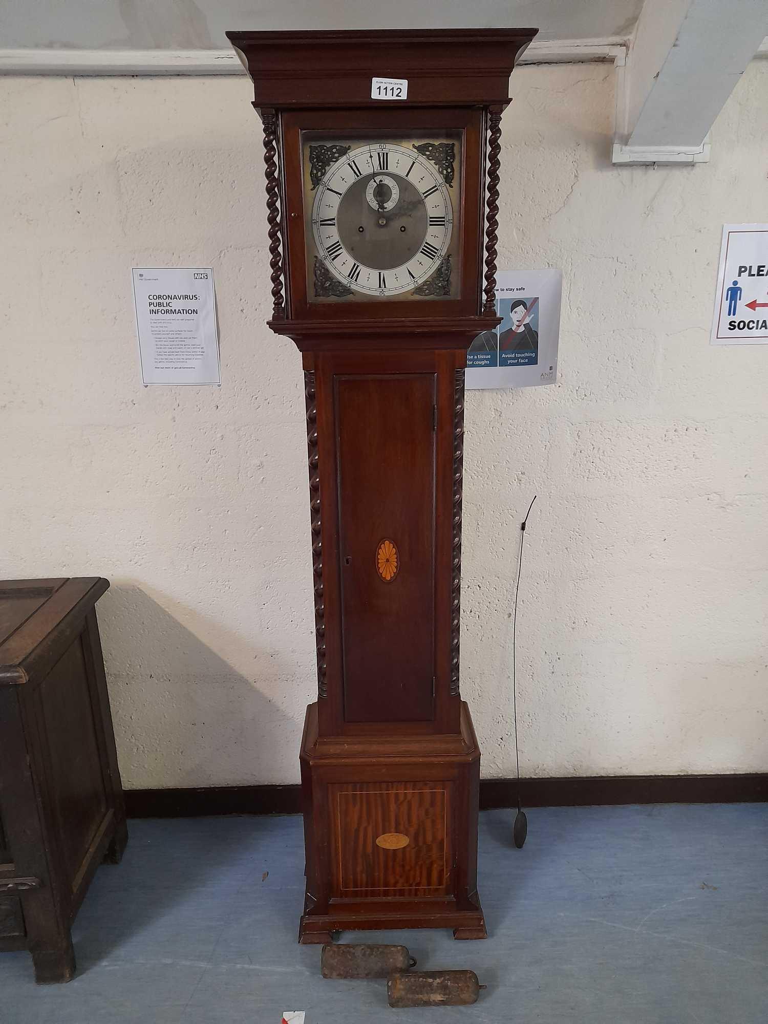 INLAID LONG CASED CLOCK - Image 2 of 15