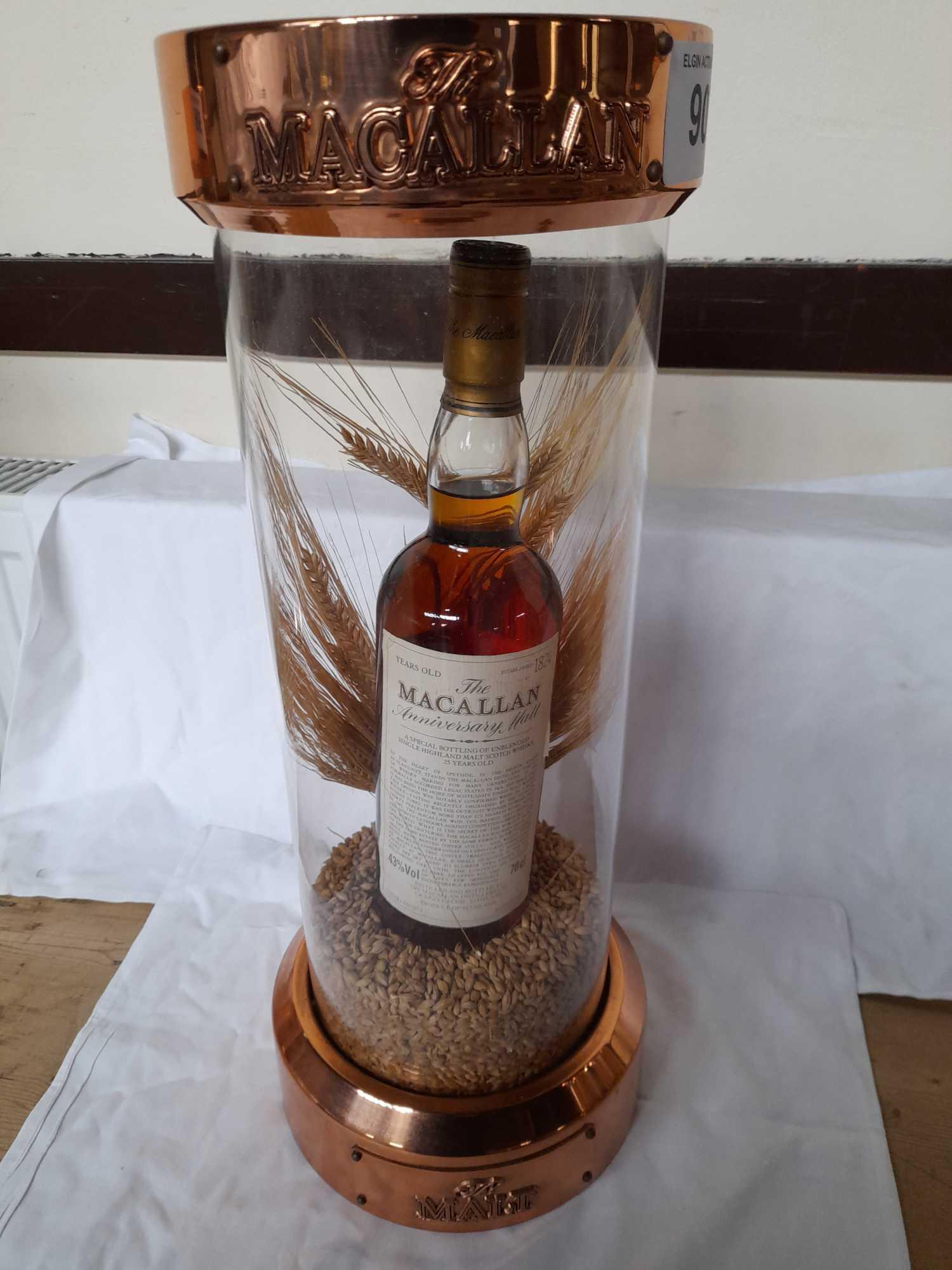 MACALLAN ADVERTISING TUBE 25 YR ANNIVERSARY-NOT WHISKY IN BOTTLE